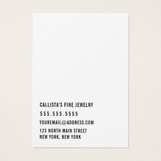 Einfache Schwarz-weiße Schlüsselanhänger-Grafikkar (Rückseite)