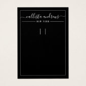 Einfache Schwarz-weiße Schlüsselanhänger-Grafikkar (Vorderseite)