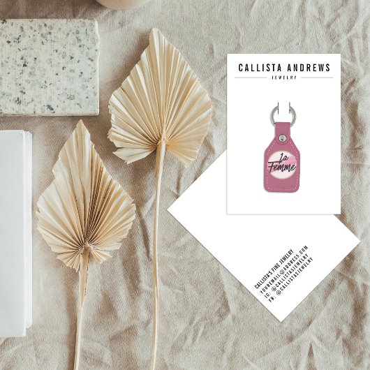 Einfache Schwarz-weiße Schlüsselanhänger-Grafikkar