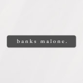 Einfache, schwarz-weiße Schriftart - wasserdichte Etiketten (Design 1)