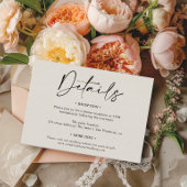 Einfache Schwarz-weiße Schriftzeichen Begleitkarte