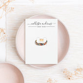 Einfache Schwarz-weiße Script-Brooch-Display-Karte