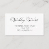 Einfache Schwarz-weiße Script-Hochzeitsseite Begleitkarte (Vorderseite)