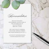 Einfache Schwarz-weiße Skriptaufenthalte Begleitkarte