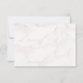 Einfache Schwarz-weiße Skripthochzeit RSVP Karte (Rückseite)