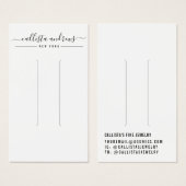 Einfache Schwarz-weiße Skriptklappenkarte (Vorne & Hinten)