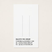 Einfache Schwarz-weiße Skriptklappenkarte (Rückseite)