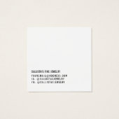 Einfache Schwarz-weiße Skriptspeicherkarte (Rückseite)