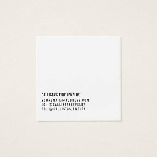 Einfache Schwarz-weiße Skriptspeicherkarte (Rückseite)