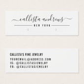 Einfache Schwarz-weiße Skriptspeicherkarte (Vorne & Hinten)