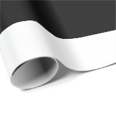 Einfache Schwarz-weiße Streifen Einfache Monogramm Geschenkpapier (Rolleneckpunkt)