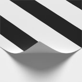 Einfache Schwarz-weiße Streifen Geschenkpapier (Ecke)
