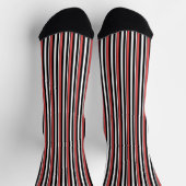 Einfache Schwarz-weiße Streifen Socken (Oben)