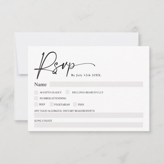 Einfache Schwarz-weiße uAwg Einladung (Vorderseite)