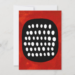 Einfache Schwarz-weiße und rote Grußkarte Karte