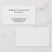 Einfache Schwarz-weiße Unternehmenskarte Visitenkarte (Vorne/Hinten)