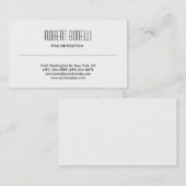 Einfache Schwarz-weiße Visitenkarte (Vorne/Hinten)