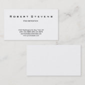 Einfache Schwarz-weiße Visitenkarte (Vorne/Hinten)