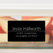 Einfache Schwarz-weiße wasserdichte Adresse Etiketten (Befestigt)