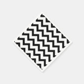 Einfache Schwarz-weiße Zickzack Musterlinien im Re Serviette (Ecke)