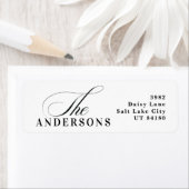 Einfache Schwarze Adresse Weihnachtsfeiertag (Insitu)