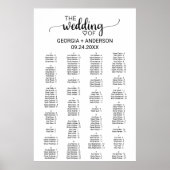 Einfache schwarze Alphabetisierungskarte Poster (Vorne)