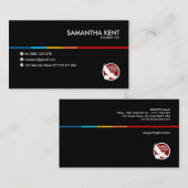 Einfache schwarze auffallende Linie CEO-Gründer Visitenkarte (Vorne/Hinten)