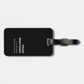 Einfache schwarze Aussage Funny Travel Quotes Gepä Gepäckanhänger (Rückseite horizontal)