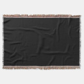 Einfache Schwarze Authority®-Baumwolle Decke (Vorderseite)