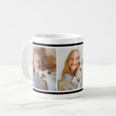 Einfache Schwarze Begleiter angepasste FotoCollage Kaffeetasse (Vorderseite Links)