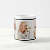 Einfache Schwarze Begleiter angepasste FotoCollage Kaffeetasse (Mittel)