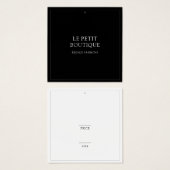 Einfache Schwarze Bekleidung Store Square Swing Pr (Vorne & Hinten)