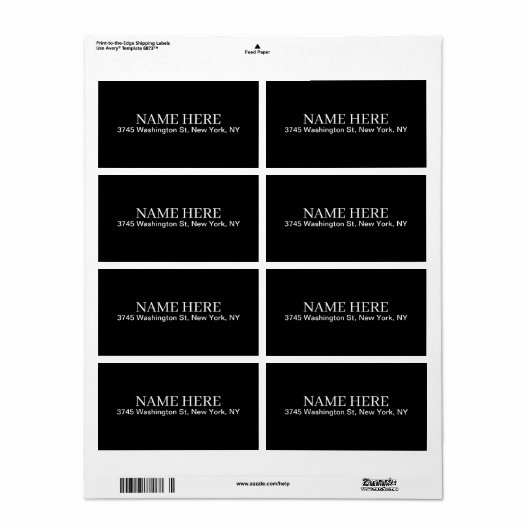 Einfache schwarze Benutzerdefiniert Hinzufügen ein (Vorne)