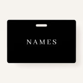 Einfache schwarze Benutzerdefiniert Hinzufügen ein Ausweis (Vorderseite)