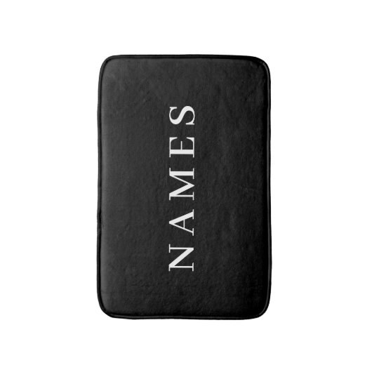 Einfache schwarze Benutzerdefiniert Hinzufügen ein Badematte (Vorderseite Vertikal)