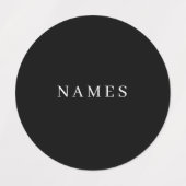 Einfache schwarze Benutzerdefiniert Hinzufügen ein Etiketten (Design 1)