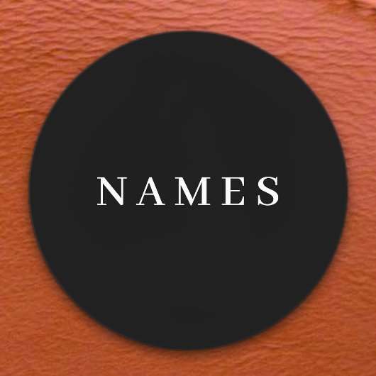 Einfache schwarze Benutzerdefiniert Hinzufügen ein Etiketten