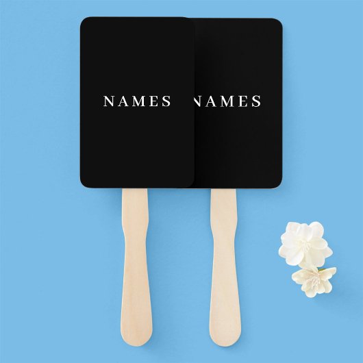 Einfache schwarze Benutzerdefiniert Hinzufügen ein Fächer