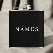 Einfache schwarze Benutzerdefiniert Hinzufügen ein Flachmann