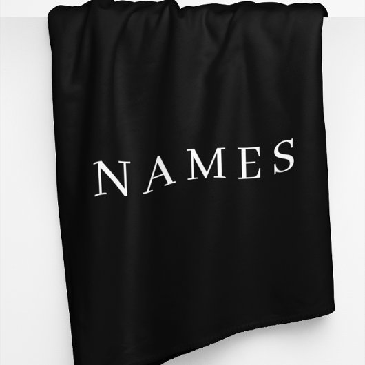 Einfache schwarze Benutzerdefiniert Hinzufügen ein Fleecedecke