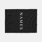 Einfache schwarze Benutzerdefiniert Hinzufügen ein Fleecedecke (Vorderseite (Horizontal))