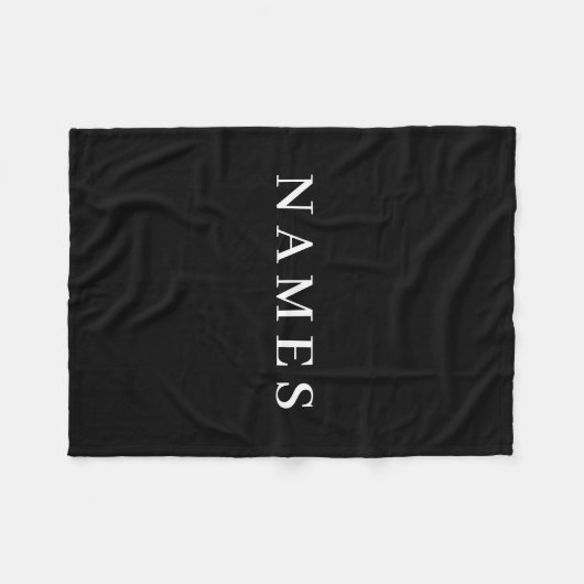 Einfache schwarze Benutzerdefiniert Hinzufügen ein Fleecedecke (Vorderseite (Horizontal))