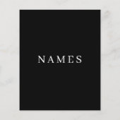 Einfache schwarze Benutzerdefiniert Hinzufügen ein Flyer (Hinten)