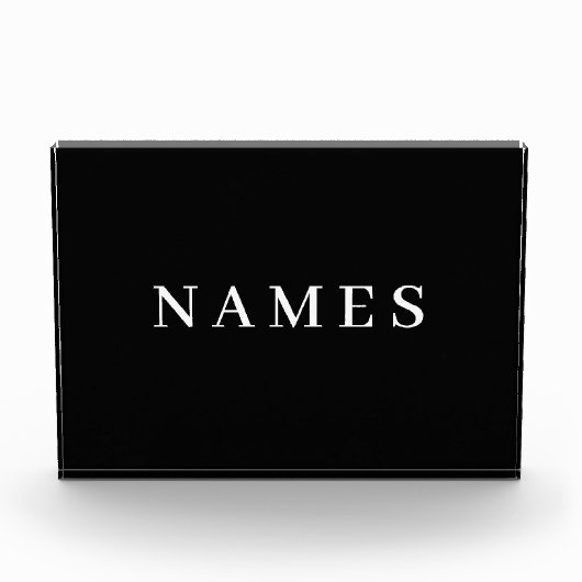 Einfache schwarze Benutzerdefiniert Hinzufügen ein Fotoblock (Vorderseite)