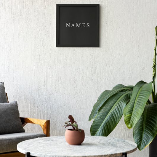 Einfache schwarze Benutzerdefiniert Hinzufügen ein Fotodruck