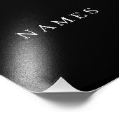 Einfache schwarze Benutzerdefiniert Hinzufügen ein Fotodruck (Ecke)