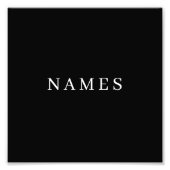 Einfache schwarze Benutzerdefiniert Hinzufügen ein Fotodruck (Vorne)