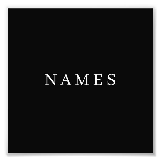 Einfache schwarze Benutzerdefiniert Hinzufügen ein Fotodruck (Vorne)