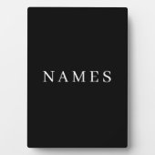 Einfache schwarze Benutzerdefiniert Hinzufügen ein Fotoplatte (Vorderseite)