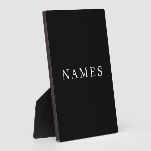 Einfache schwarze Benutzerdefiniert Hinzufügen ein Fotoplatte (Seite)